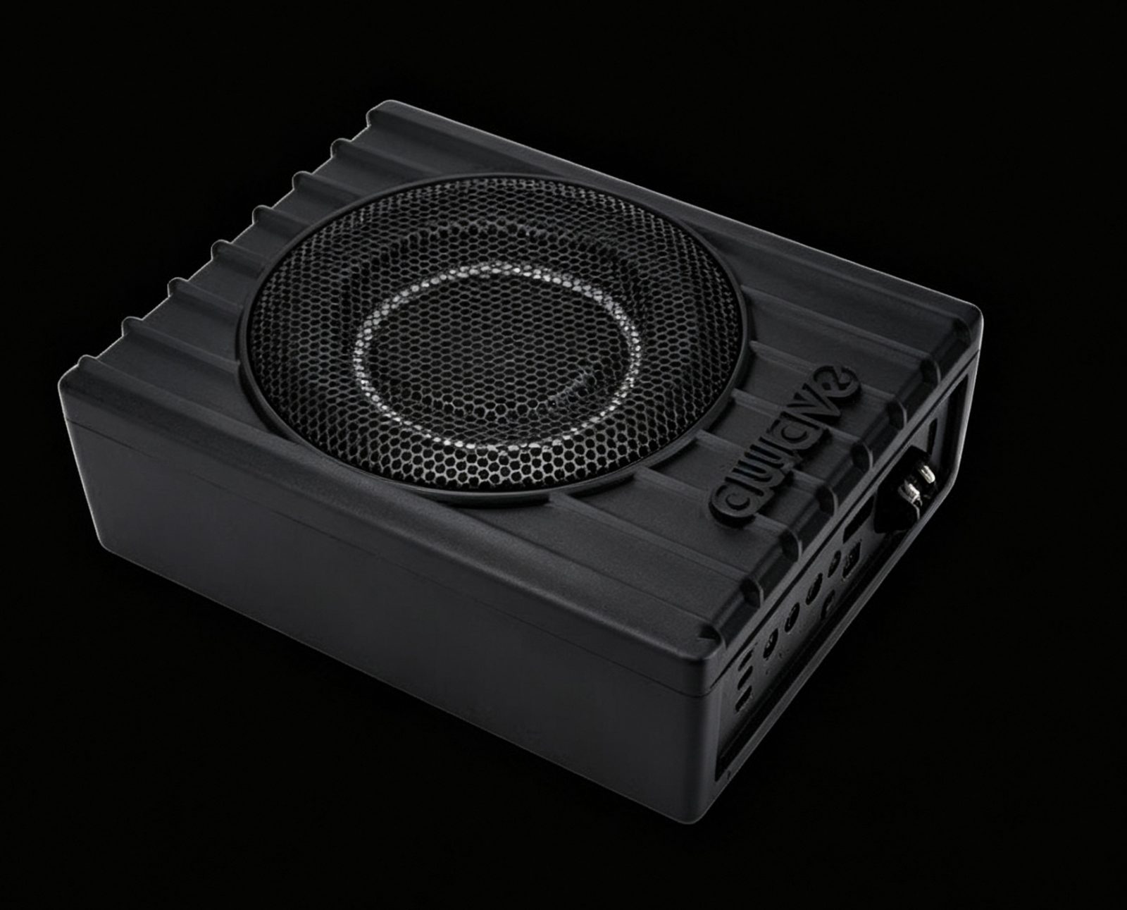 Awave V15 Pro awave v15pro 8 inch mini slim stealth active subwoofer supplied in the Titanium car audio package
