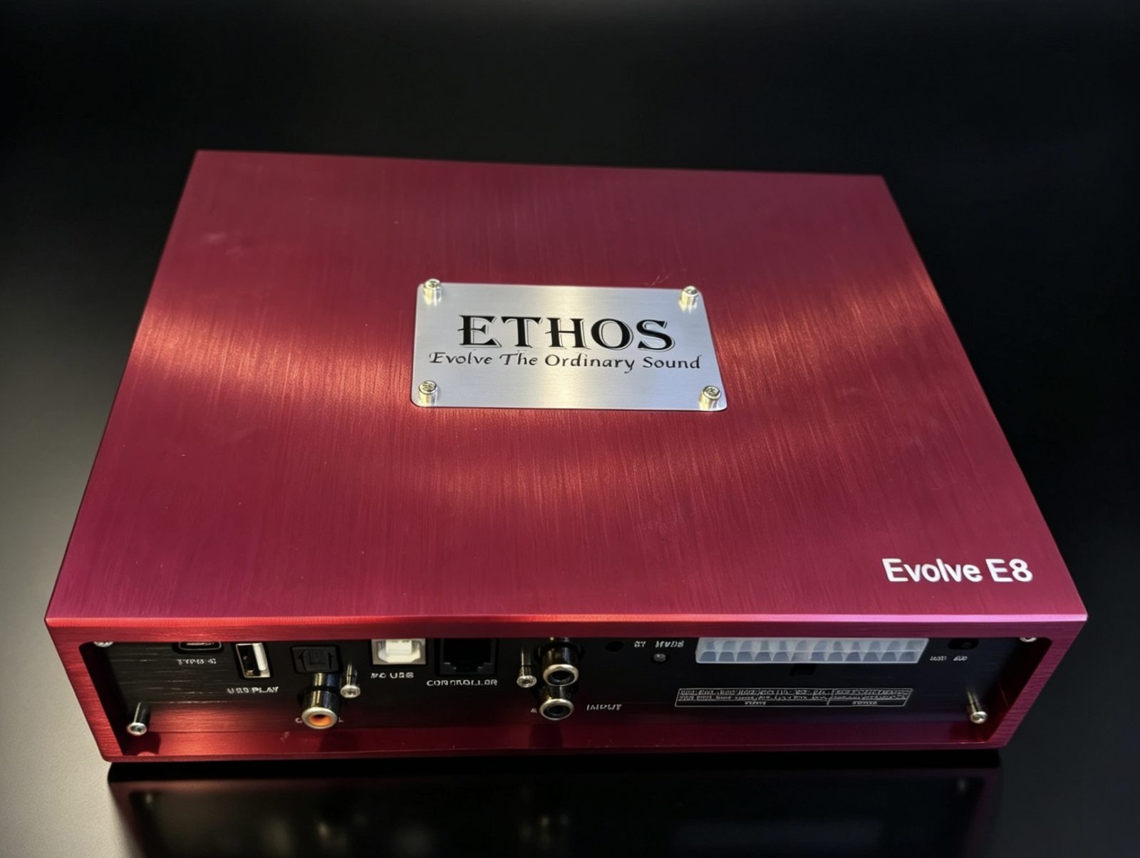 Ethos E8 ethos e8 class ab compact dsp 10-channel amplifier with a built-in 8-channel digital signal processor (dsp) with high end dsd player supplied in the Titanium car audio package
